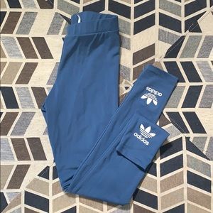 Blue adidas leggings